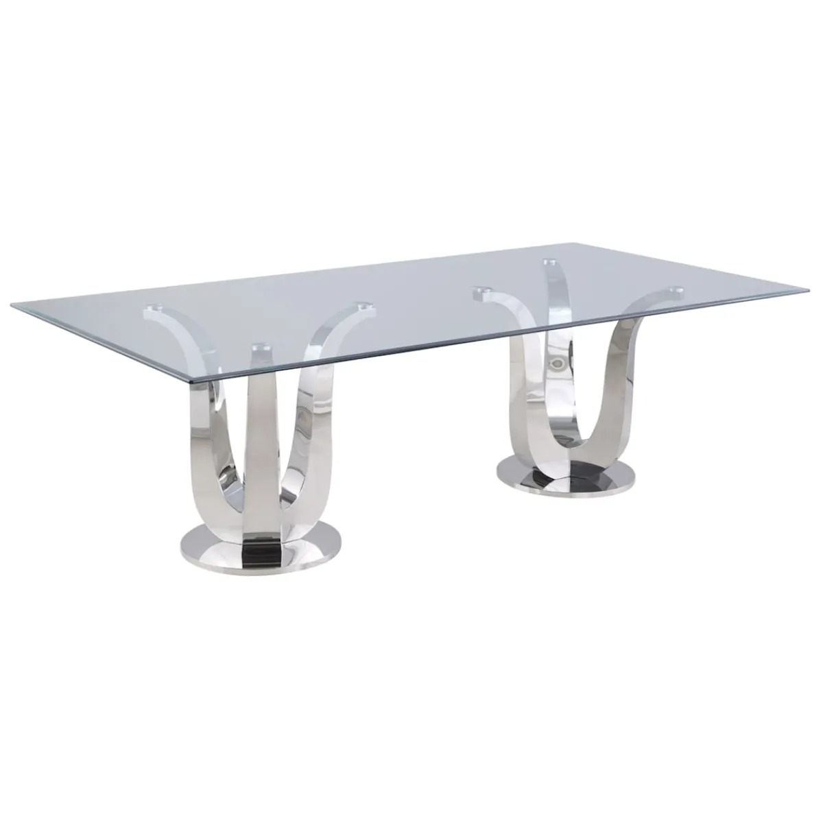 Dining Tables | Star Fumiture Adelle Rectangular Glass Dining Table