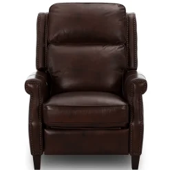 Recliners | Star Fumiture Barry Leather Power Recliner - Old English