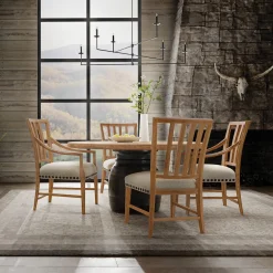 Dining Room Sets | Star Fumiture Big Sky 5-Piece Round Dining Set - Brown