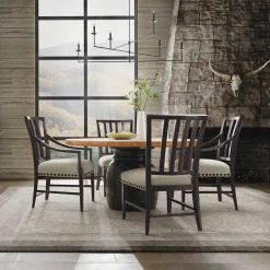 Dining Room Sets | Star Fumiture Big Sky 5-Piece Round Dining Set - Black