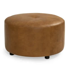 Ottomans & Poufs | Star Fumiture Briar Leather Ottoman