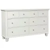 Dressers | Star Fumiture Cambridge Double Dresser - White