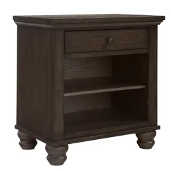 Nightstands | Star Fumiture Cambridge One Drawer Nightstand - Cracked Pepper