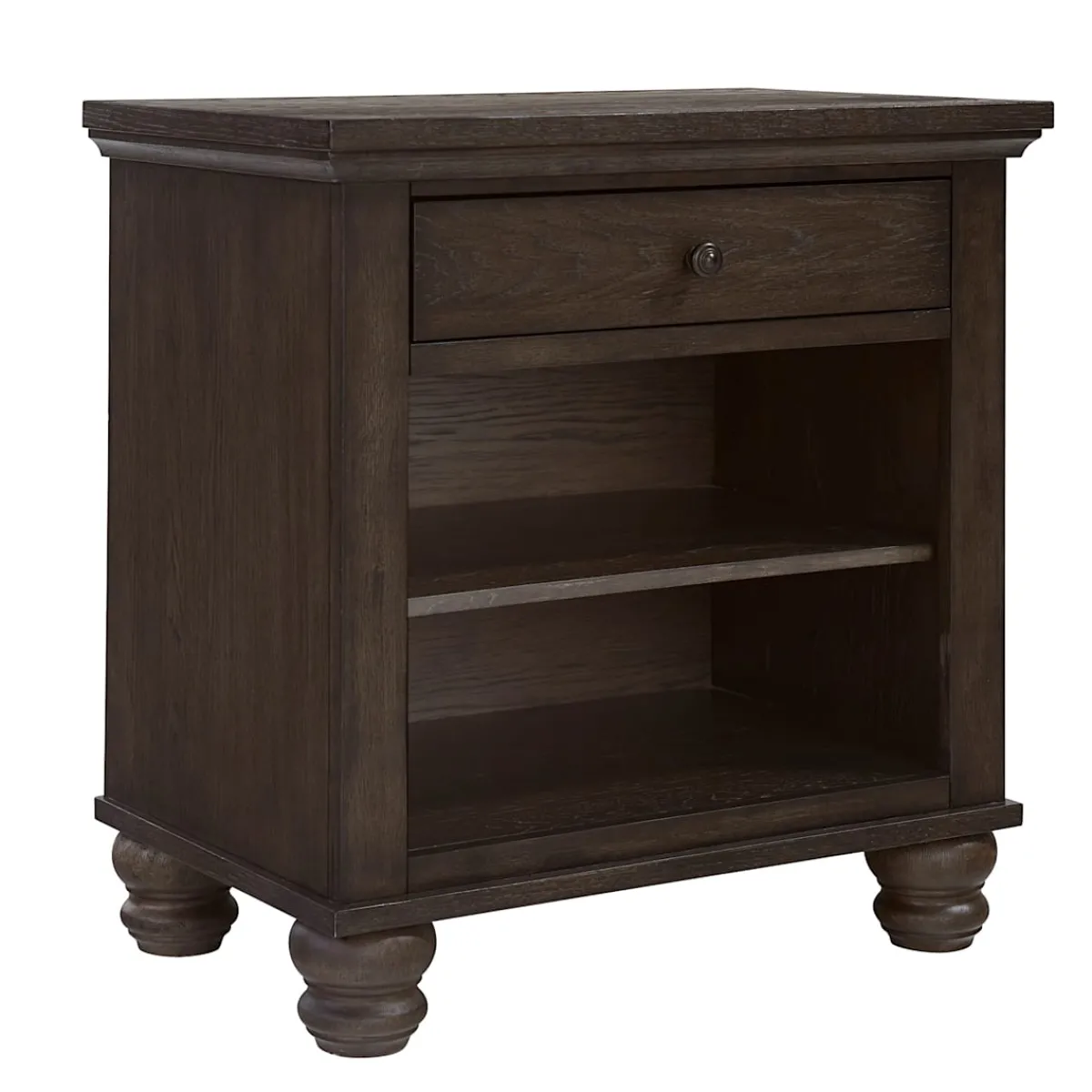 Nightstands | Star Fumiture Cambridge One Drawer Nightstand - Cracked Pepper
