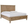 Beds | Star Fumiture Cambridge Panel Storage Bed - Khaki