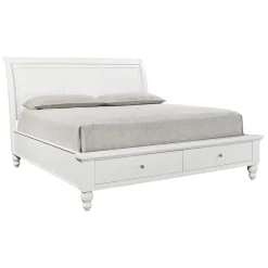 Beds | Star Fumiture Cambridge Sleigh Storage Bed - White