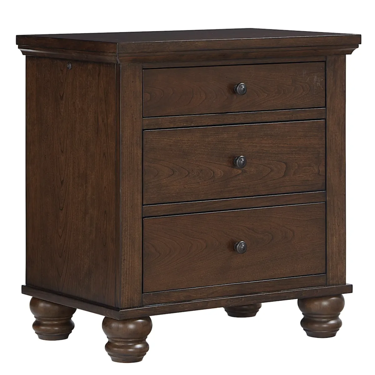 Nightstands | Star Fumiture Cambridge Three Drawer Nightstand - Classic Cherry