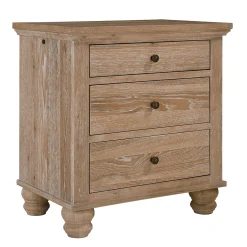 Nightstands | Star Fumiture Cambridge Three Drawer Nightstand - Khaki