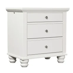 Nightstands | Star Fumiture Cambridge Three Drawer Nightstand - White