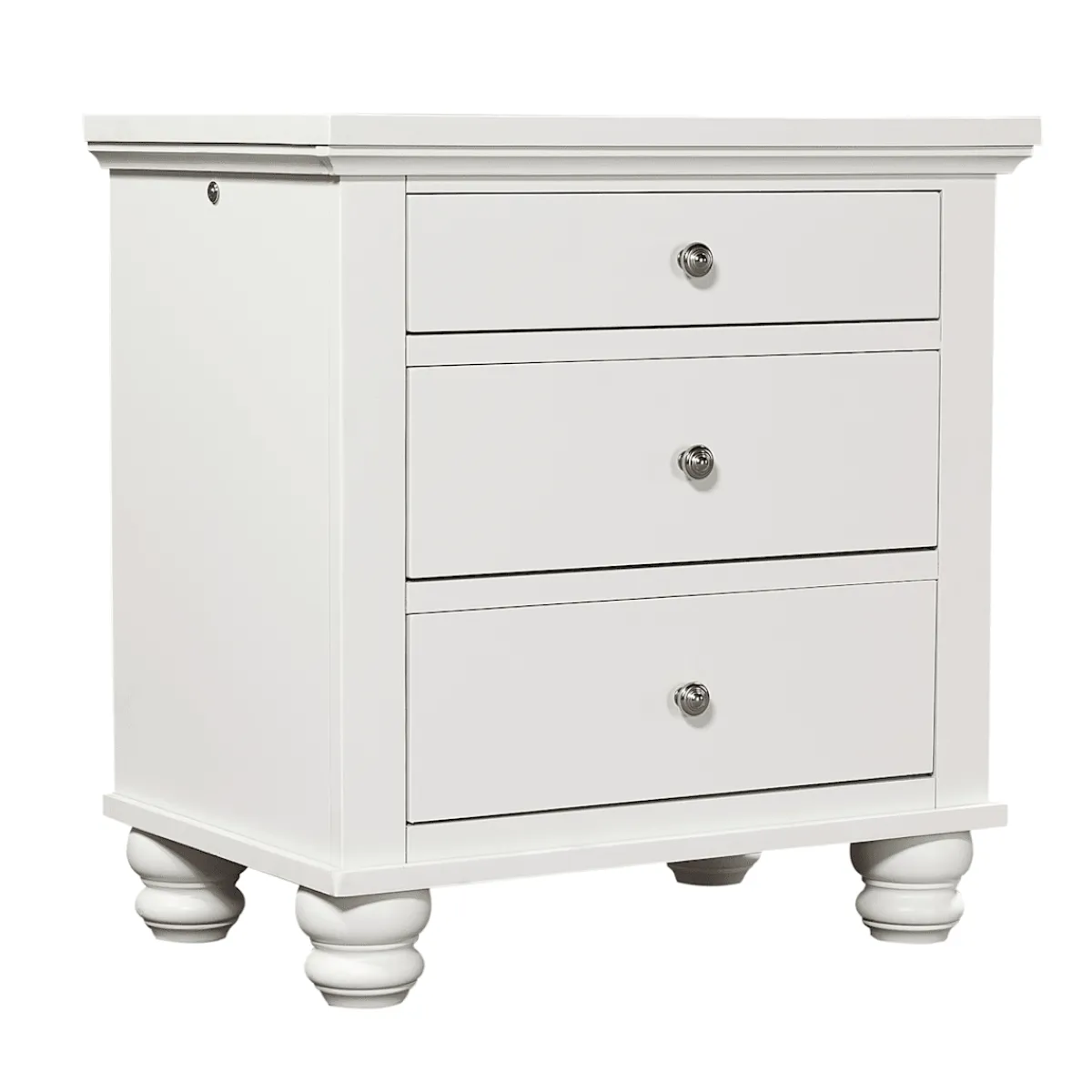 Nightstands | Star Fumiture Cambridge Three Drawer Nightstand - White