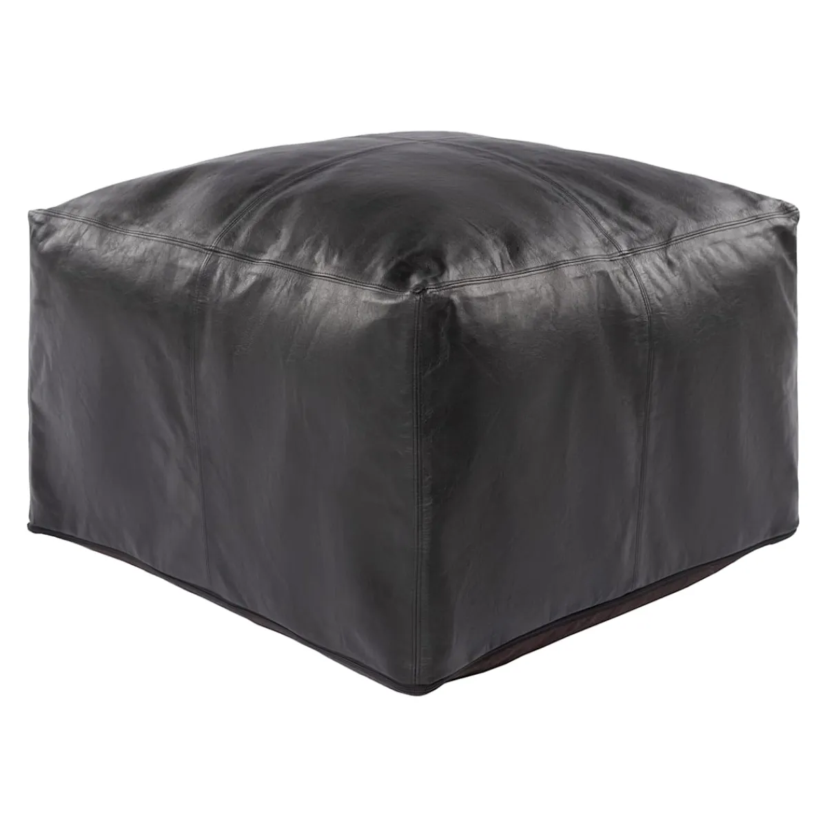 Ottomans & Poufs | Star Fumiture Casen Leather Pouf