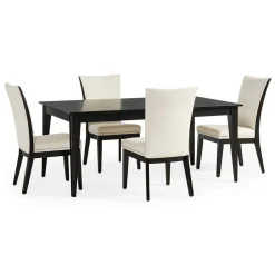 Dining Room Sets | Star Fumiture Core 5-Piece Dining Set - Wood Trim Side Chairs
