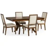 Dining Room Sets | Star Fumiture Core 5-Piece Trestle Dining Set - Wood Trim Side Chairs