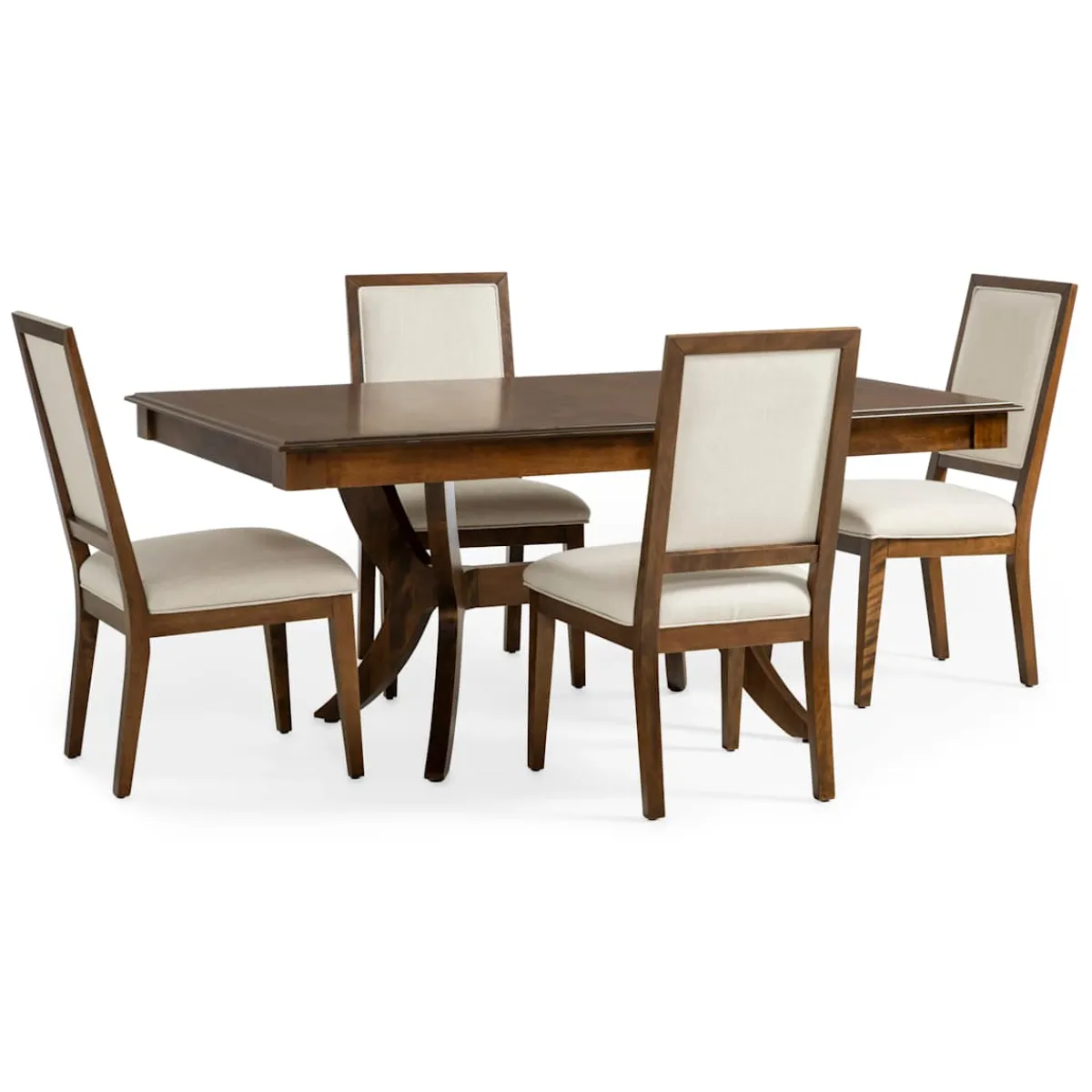 Dining Room Sets | Star Fumiture Core 5-Piece Trestle Dining Set - Wood Trim Side Chairs