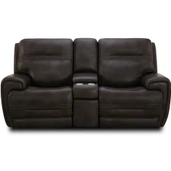 Loveseats | Star Fumiture Dexter Leather Power Reclining Console Loveseat