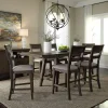 Dining Room Sets | Star Fumiture Double Bridge 5-Piece Counter Height Dining Set with Splat-Back Stools