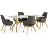Dining Room Sets | Star Fumiture Downtown 5-Piece Dining Set - Swivel Side Chairs
