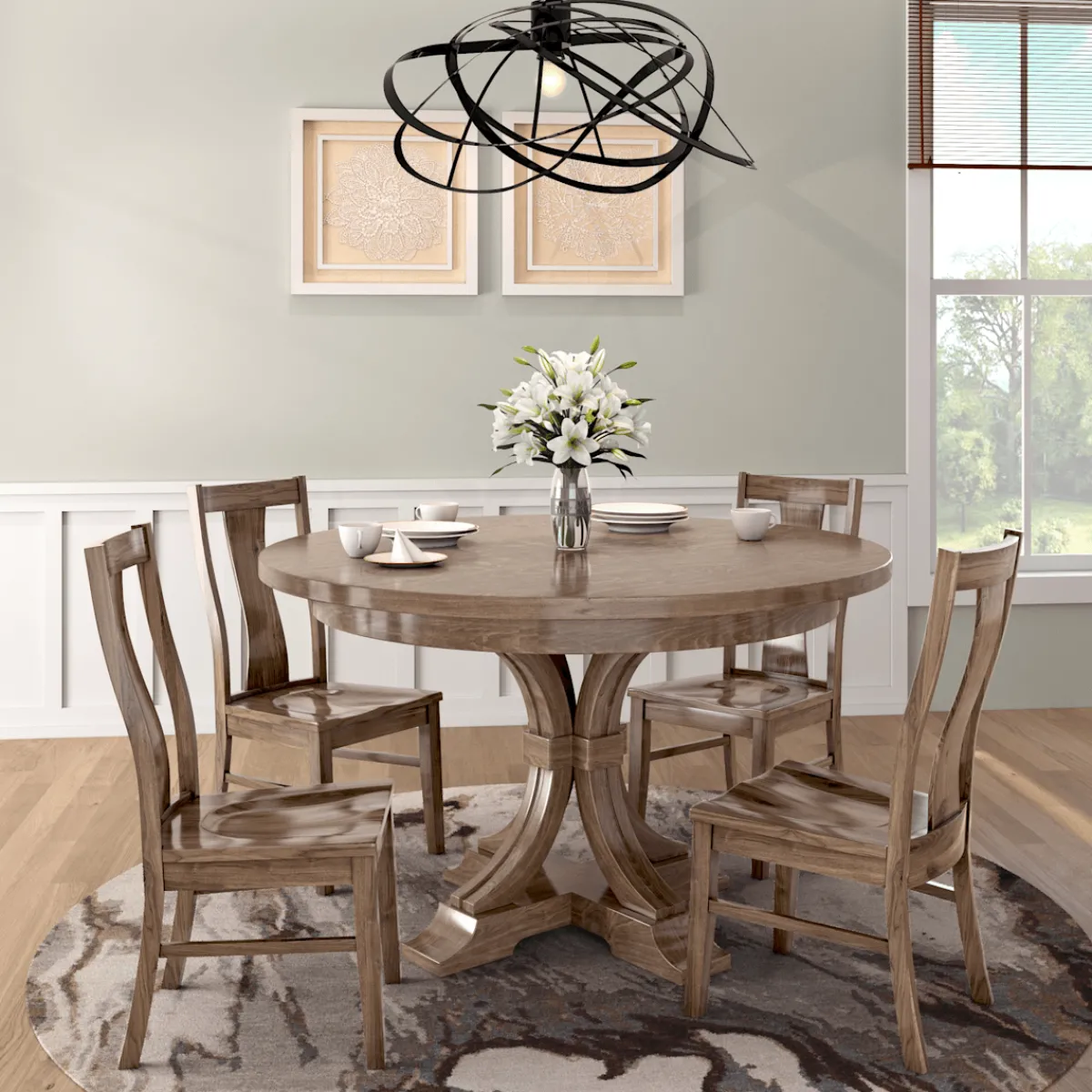 Dining Room Sets | Star Fumiture Farmville 5-Piece Round Dining Set