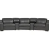 Sectionals | Star Fumiture Ferrari Leather 5-Piece Power Reclining Home Theater Sectional