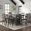 Dining Room Sets | Star Fumiture Ginger 5-Piece Counter Height Barnwood Dining Set