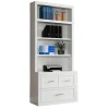 File Cabinets | Star Fumiture Hanover Lateral File and Library Hutch