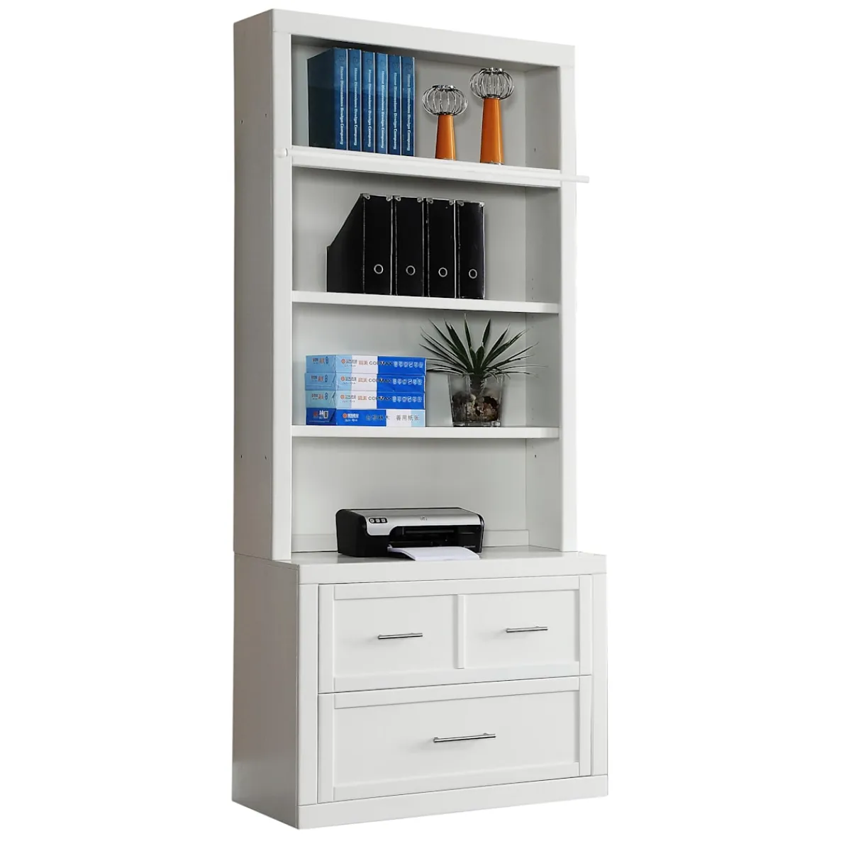 File Cabinets | Star Fumiture Hanover Lateral File and Library Hutch