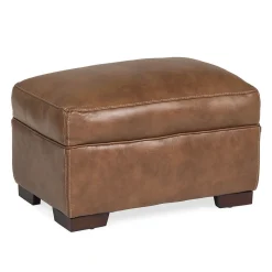 Ottomans & Poufs | Star Fumiture Harley Leather Ottoman