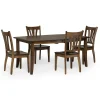 Dining Room Sets | Star Fumiture Hatfield 5-Piece Rectangular Table Dining Set