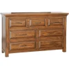 Dressers | Star Fumiture Hill Crest Seven Drawer Dresser