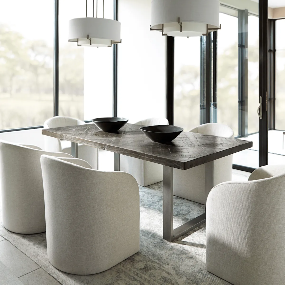 Dining Room Sets | Star Fumiture Loft Logan Square 5-Piece Rectangular Dining Room Set