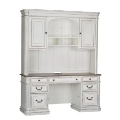Credenzas & Hutches | Star Fumiture Magnolia Manor Jr Executive Credenza and Hutch