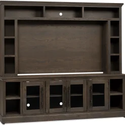 Wall Units | Star Fumiture Manchester 2PC Entertainment Wall - Brown