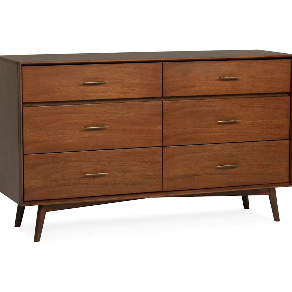 Dressers | Star Fumiture Mid Century Eliot Six Drawer Dresser