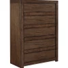 Chests & Armoires | Star Fumiture Modern Loft Five Drawer Chest - Brownstone