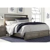 Beds | Star Fumiture Modern Loft Panel Bed with Storage Footboard
