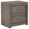 Nightstands | Star Fumiture Modern Loft Two Drawer Nightstand with Power - Greystone