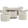 Dining Room Sets | Star Fumiture Modern Mood Diamond 5-Piece Round Dining Set