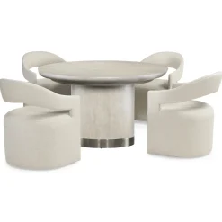Dining Room Sets | Star Fumiture Modern Mood Diamond 5-Piece Round Dining Set