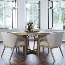 Dining Room Sets | Star Fumiture Modern 5-Piece Round Dining Set