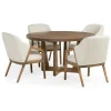 Dining Room Sets | Star Fumiture Modern 5-Piece Round Dining Set - Tall Back Side Chairs