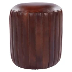 Ottomans & Poufs | Star Fumiture Oakley Leather Pouf