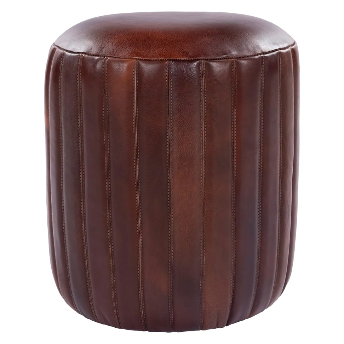 Ottomans & Poufs | Star Fumiture Oakley Leather Pouf