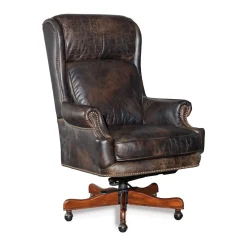 Office Chairs | Star Fumiture Old Saddle Fudge with Croc Accents Executive Swivel Tilt Desk Chair