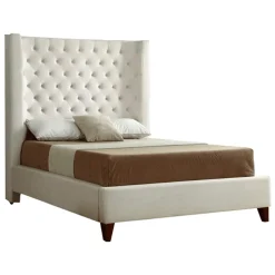 Beds | Star Fumiture Olivia Ivory Upholstered Bed