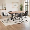 Dining Room Sets | Star Fumiture Organic Forge 5-Piece Counter Dining Set w/ Portofino Black Counter Stools