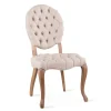 Dining Chairs | Star Fumiture Penelope Tufted Linen Back Side Chair
