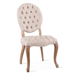 Dining Chairs | Star Fumiture Penelope Tufted Linen Back Side Chair