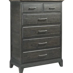 Chests & Armoires | Star Fumiture Plank Road Devine Charcoal Drawer Chest