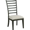 Dining Chairs | Star Fumiture Plank Road Oakley Ladder Back Side Chair - Charcoal