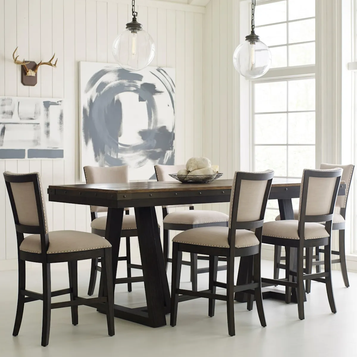 Dining Room Sets | Star Fumiture Plank Road 5-Piece Kimler Counter Height Dining Room Set
